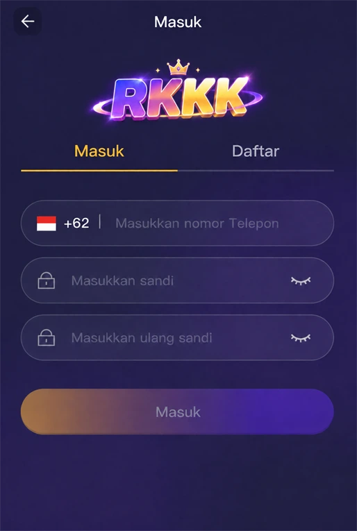 YYRR Masuk resmi untuk akses akun